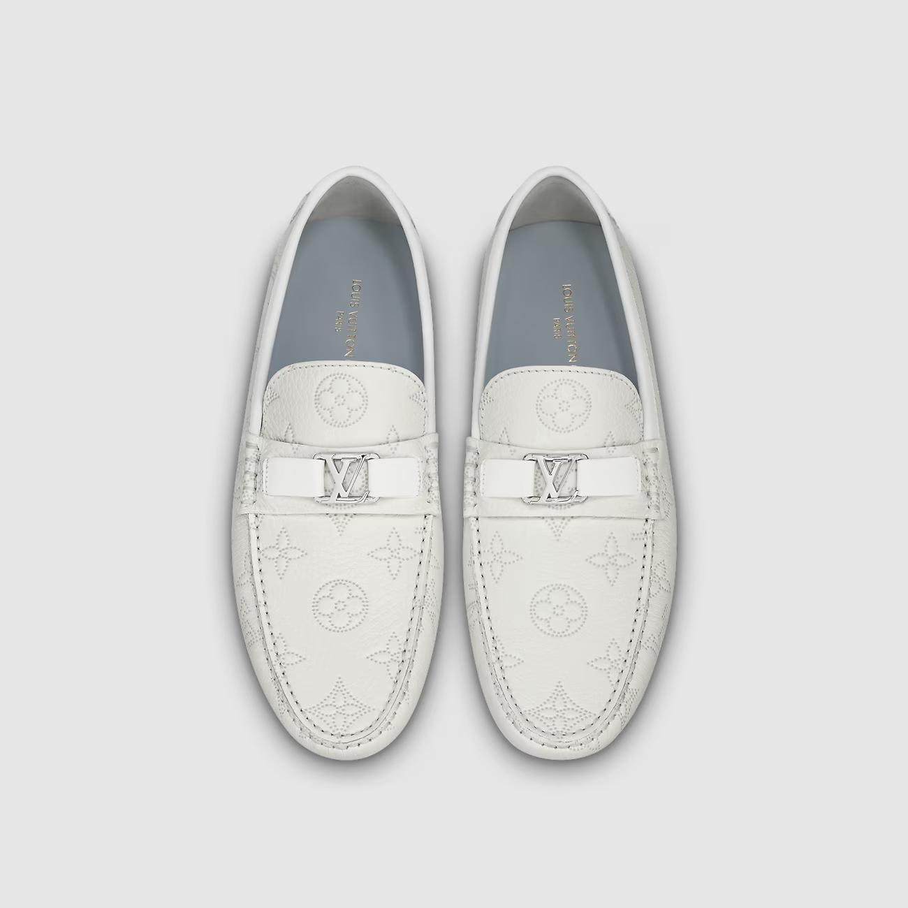 Giày Louis Vuitton Hockenheim Moccasin Nam Trắng